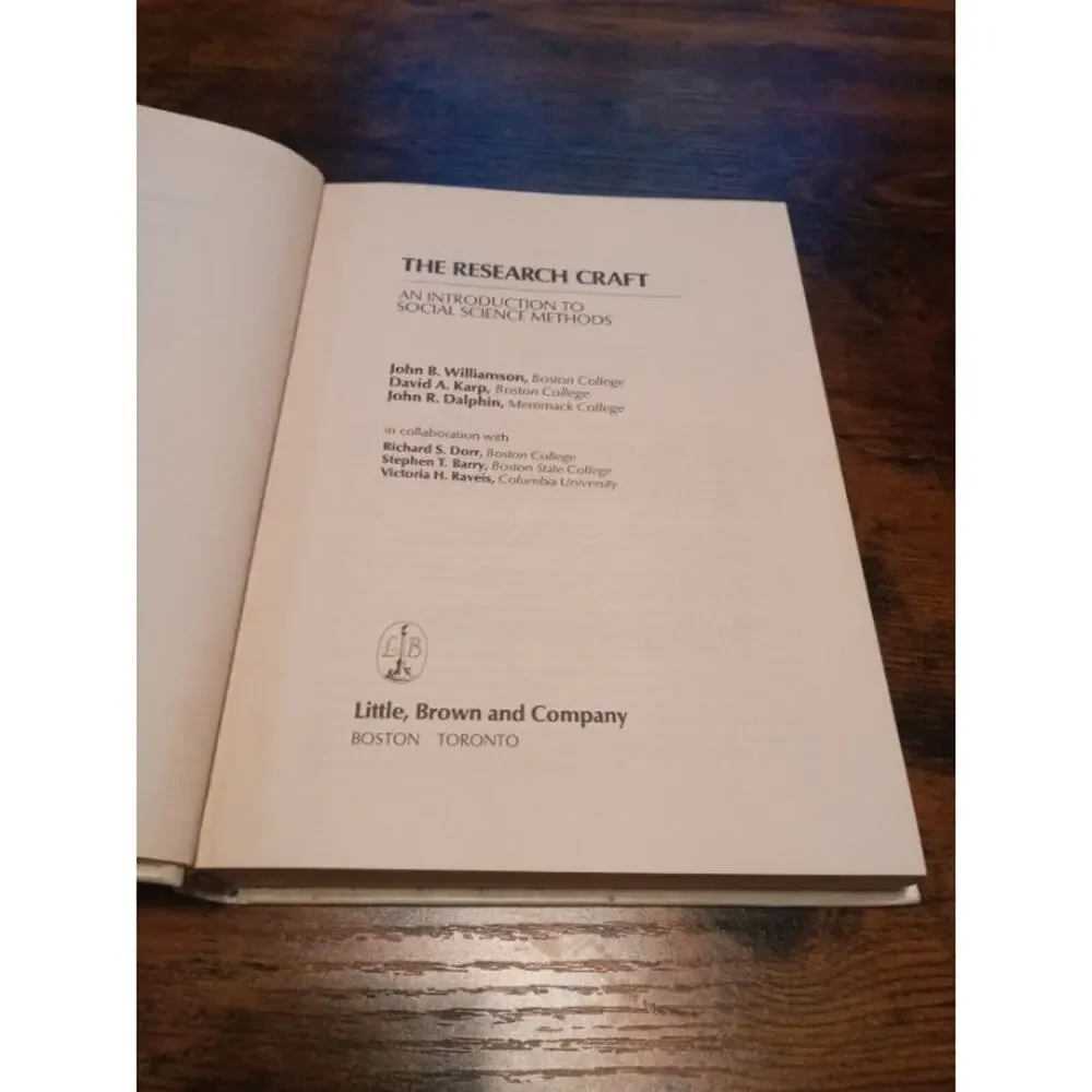 The Research Craft Social Williamson Karp Dalphin Gray First Edition Hardcover